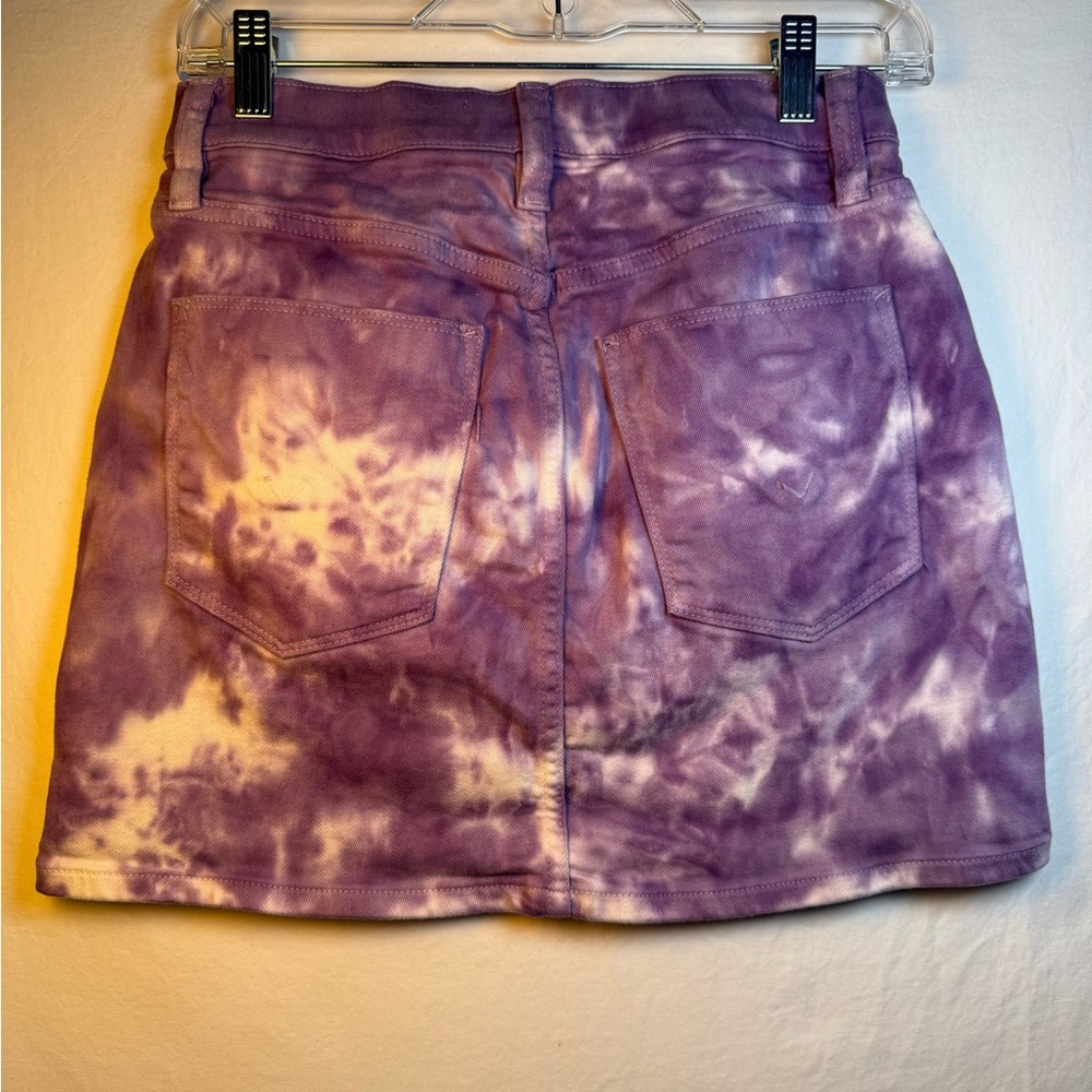 Hudson Jeans Purple Tie-Dye Mini Skirt